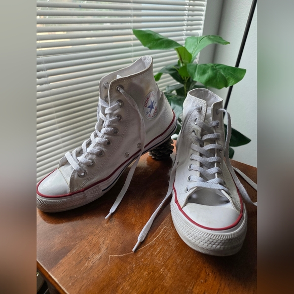 Converse White High-Top Sneakers - Picture 1 of 7
